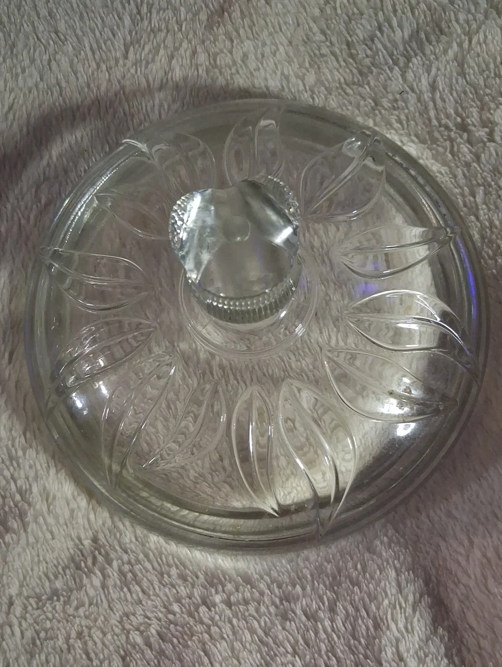 Clear Glass Tulip Glass Jar Lidded Candy Dish